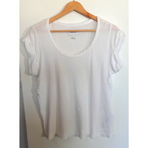 Current Elliott Culver Tee Shirt Womens Size 1 White Cotton USA Casual Soft Thin